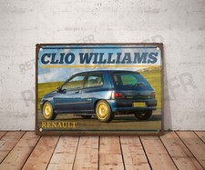 Plaque métal vintage renault clio williams Enseigne Garage Décoration Déco
