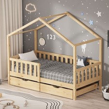 Lit cabane enfant en bois de