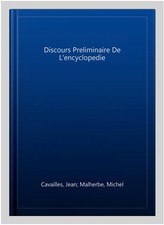 Discours Preliminaire De L'encyclopedie, Paperback by Cavailles, Jean; Malher...