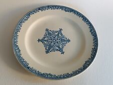 *JULES VIEILLARD BORDEAUX ASSIETTE CERAMIQUE COULEUR IVOIRE ET DECOR BLEU XIXEME