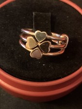 Dodo Pomellato Bague Lucky In Love Or Argent Cœur Trèfle T54neuve Val 580€🤩