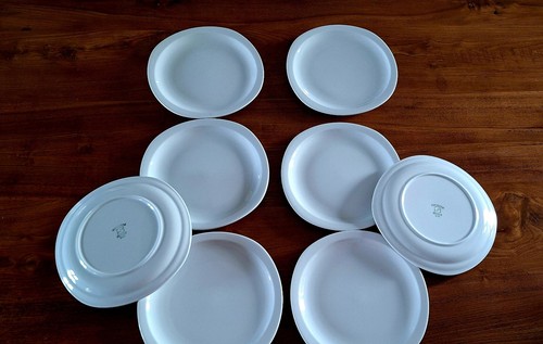 Lot assiettes blanches en - assiettes,