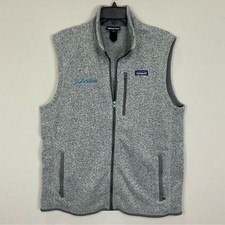 Patagonia Better Sweater Vest Mens Sz XL Front Zip Logo Fleece Gray New