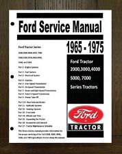1965-1975 Tractor Service Manual Fits Ford 2000 3000 4000 5000 7000 3400-5550 WS