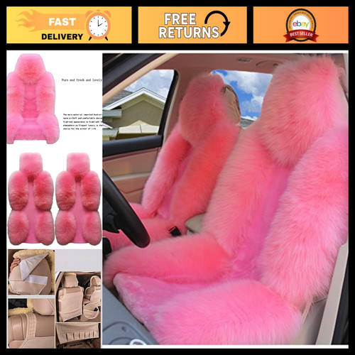 Universal pink sheepskin car - pink,