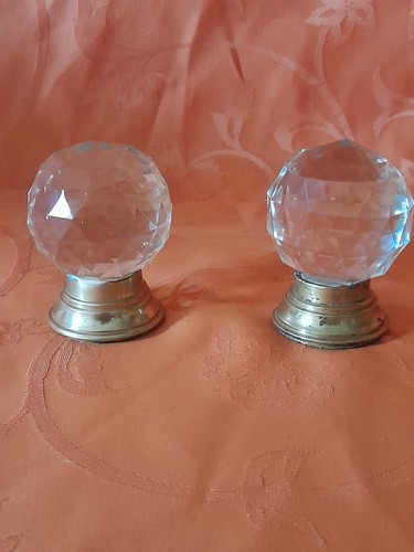 Paire boules facetées - facetées, en