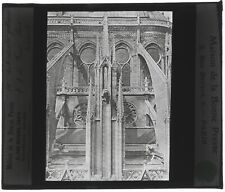 Cathédrale Notre-Dame de Paris, photo ancienne plaque verre, positif 8,5x10 cm