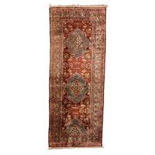 Tapis Kaisery Ancien Soie Noeud Fin Turquie 220 x 87 cm Original