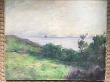 « Mont Saint Michel, France » Huile signée: Stanislas Warnie (1879-1958, Belge)