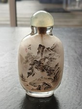 Inside-painted, cut crystal