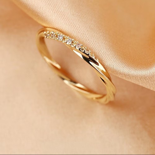 Bague femme plaquée 18k - bague, or