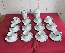 Limoges Tharaud Porcelain 12 Mocha Coffee Cups Aranda Model