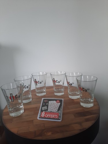 Lot verres martini et - 6,
