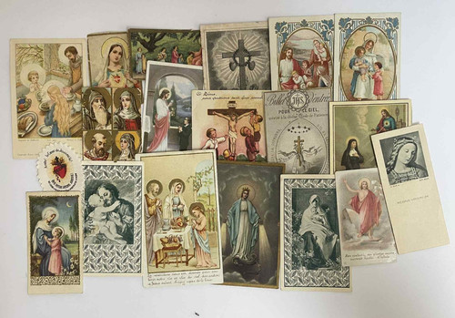 Lot images pieuses - 19, diverses