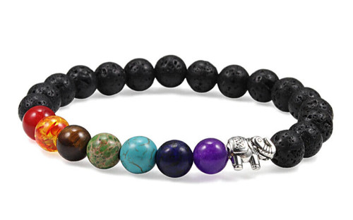 Bracelet pierre lave 7 - lave,