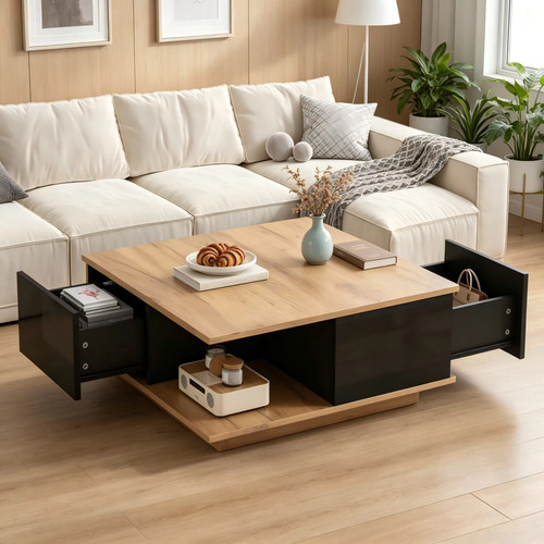Table basse 70x70 avec 3 - table,