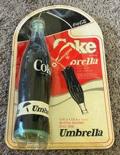 Vintage NOS 1985 Coca Cola Bottle Shaped Umbrella