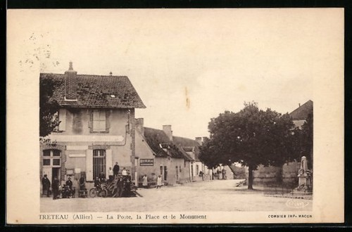 Cpa treteau poste la - poste,,