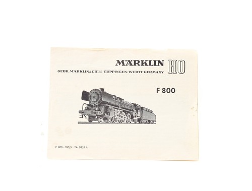Märklin 800 description - f,
