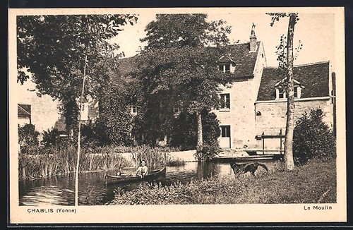 Cpa chablis yonne - chablis, moulin