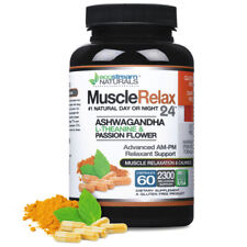 Natural Relaxant Muscle Relax 24/7 Daytime/Nighttime Capsules Maximum Strength