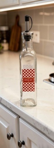 Bouteille verre carrée - bouteille,