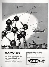 PUBLICITE AD EXPO 58 SABENA