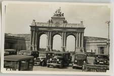 PHOTO ANCIENNE - VINTAGE SNAPSHOT - PORTE BRUXELLES VOITURE AUTOMOBILE - CAR