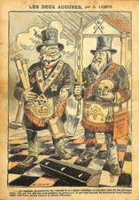 FREEMASONRY (FREEMASONRY) LES DEUX AUGURES / LEMOT / DRAWING 1904