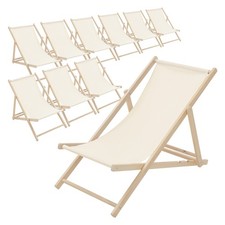 Lot de 10 chaises longue de