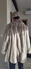 Veste 100% vison gris