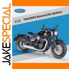Moto Miniature Welly 1/12 Triumph Bonneville Bobber Motorcycle Model Modèle R...
