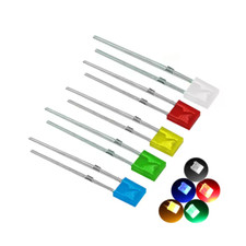 25 x diodes LED carrées 2 x 5 x 7 mm 5 unités de chaque couleur