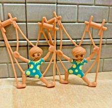 PLAYMOBIL Accessoires 2 Marionnettes Pantins Clowns Cirque Magicien CUSTOM RARE