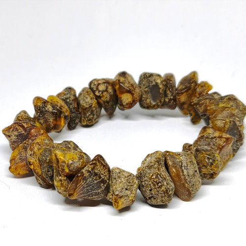Gros bracelet ambre naturel - en,