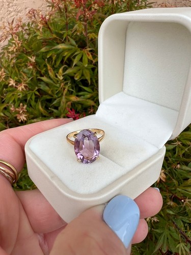 Bague solitaire améthyste