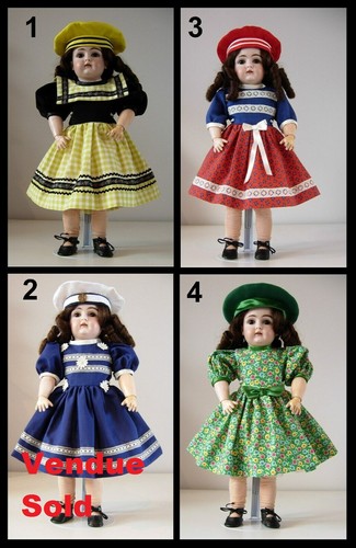 Robe poupée ancienne sfbj - poupée,