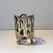 Art Deco 1920 1930 France Brass Gold Shell Vase Holder 
