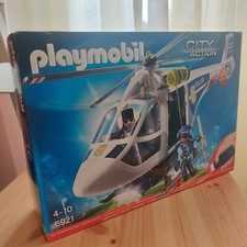Playmobil 6921: Hélicoptère De Police Avec Projecteur/ Boîte Neuve Et Scellée