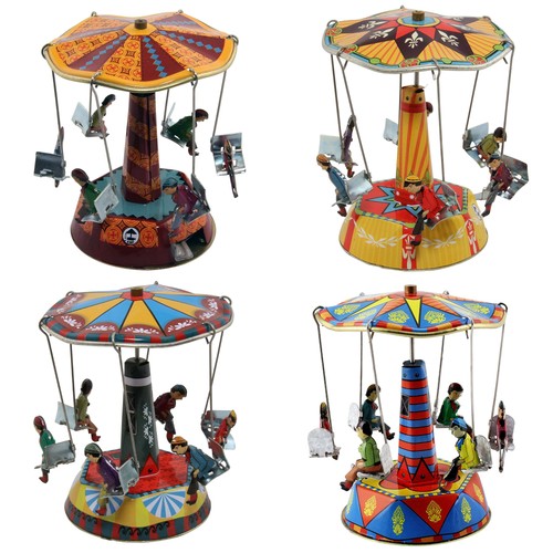 Jouet tôle carrousel swing - en,