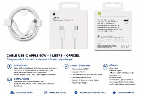Câble usb c apple - 🔌,