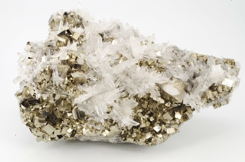 Pyrite quartz huaron - pyrite,