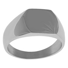 BAGUE chevalière en Acier