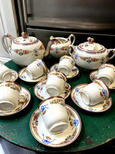 Ancien service cafe en - a,