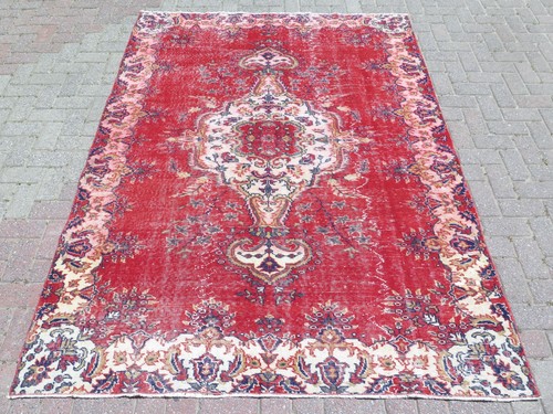 Tapis boho vintage - fait, main