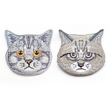 Brooch Backpack Pin Embroidery Cartoon Lifelike British Shorthair Siberian Cat