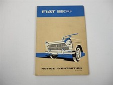 1959 Fiat 1800 Sedan Car with 1800 2100 Engine Service Notice