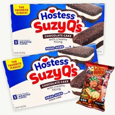 Hostess Suzy Qs Chocolate Cakes 13oz (2pk) - 400 Degreez Cheese Puffs - 3 Items