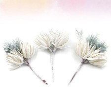  6pcs ornements de fleurs artificielles Bouquet de fête bricolage Home Decor
