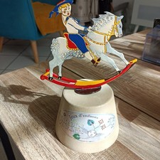 Jouet Ancien Carrousel Musical Enfant Sur Cheval